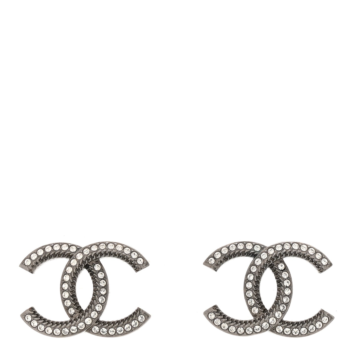 Ruthenium Crystal CC Earrings