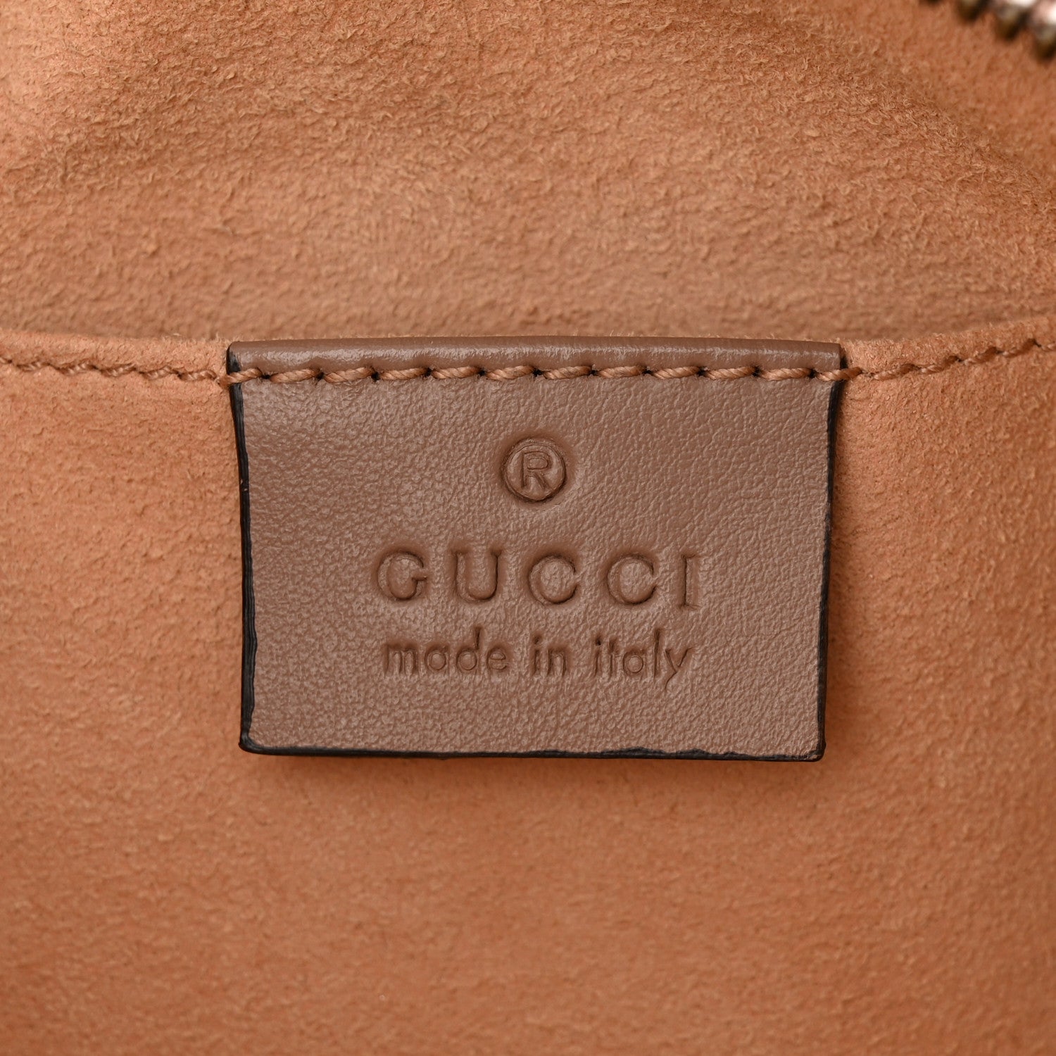 Gucci Calfskin Matelasse Small GG Marmont Chain Shoulder Bag Porcelain Rose 6 of 11