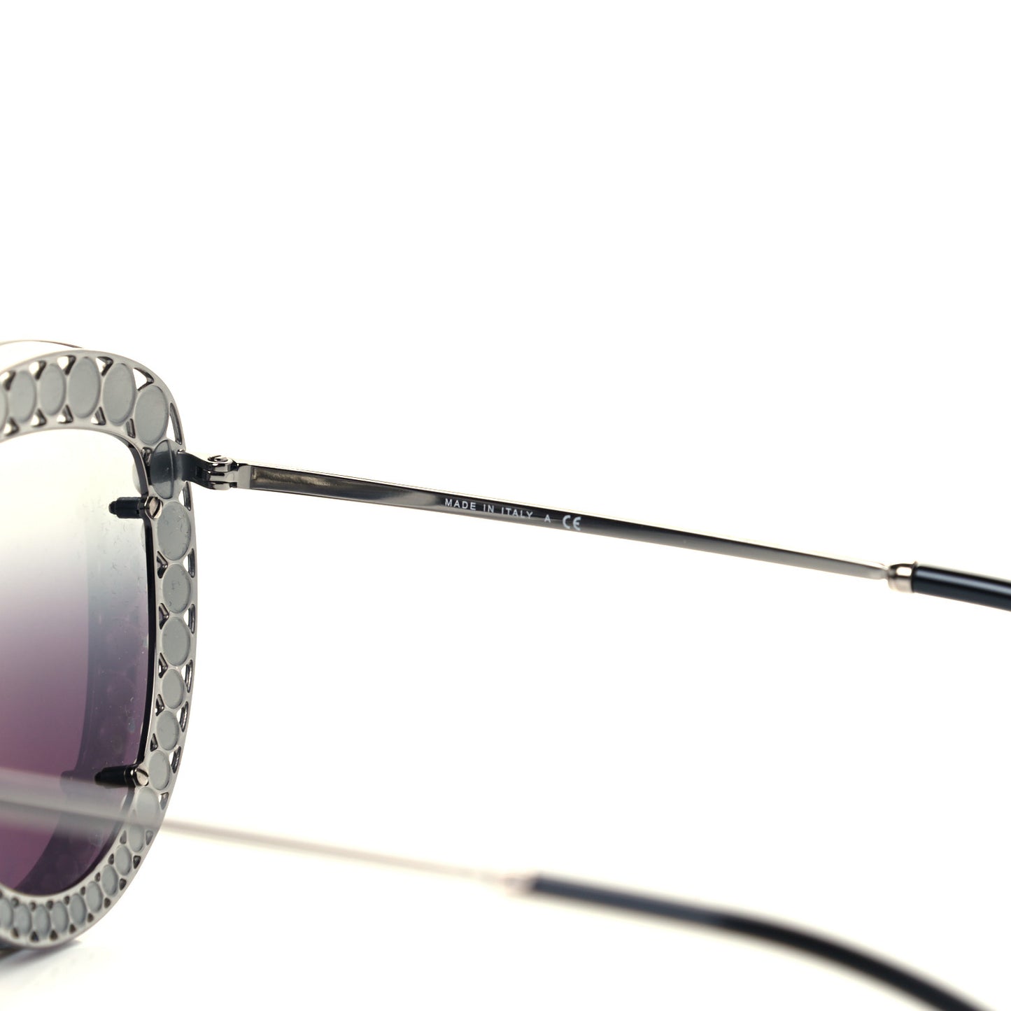 Acetate Metal Pearl Butterfly Sunglasses 4236-H Black Grey