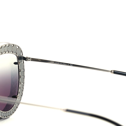 Chanel Acetate Metal Pearl Butterfly Sunglasses 4236-H Black Grey 6 of 7