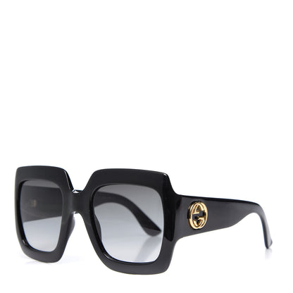 Gucci Acetate Square Frame Sunglasses GG0053S Black 1 of 8