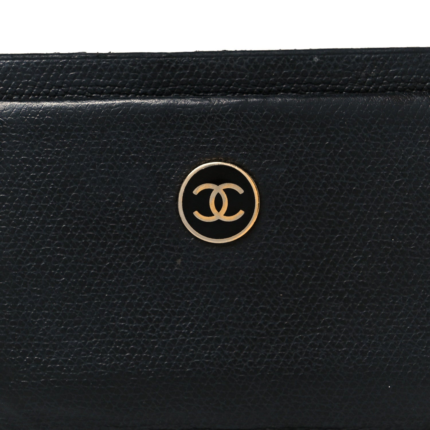Chanel Calfskin Coco Button Card Holder Black 9 of 10