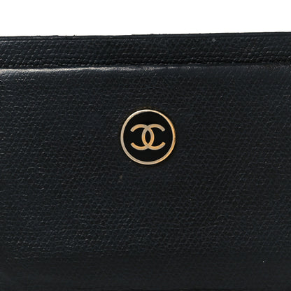 Chanel Calfskin Coco Button Card Holder Black 9 of 10
