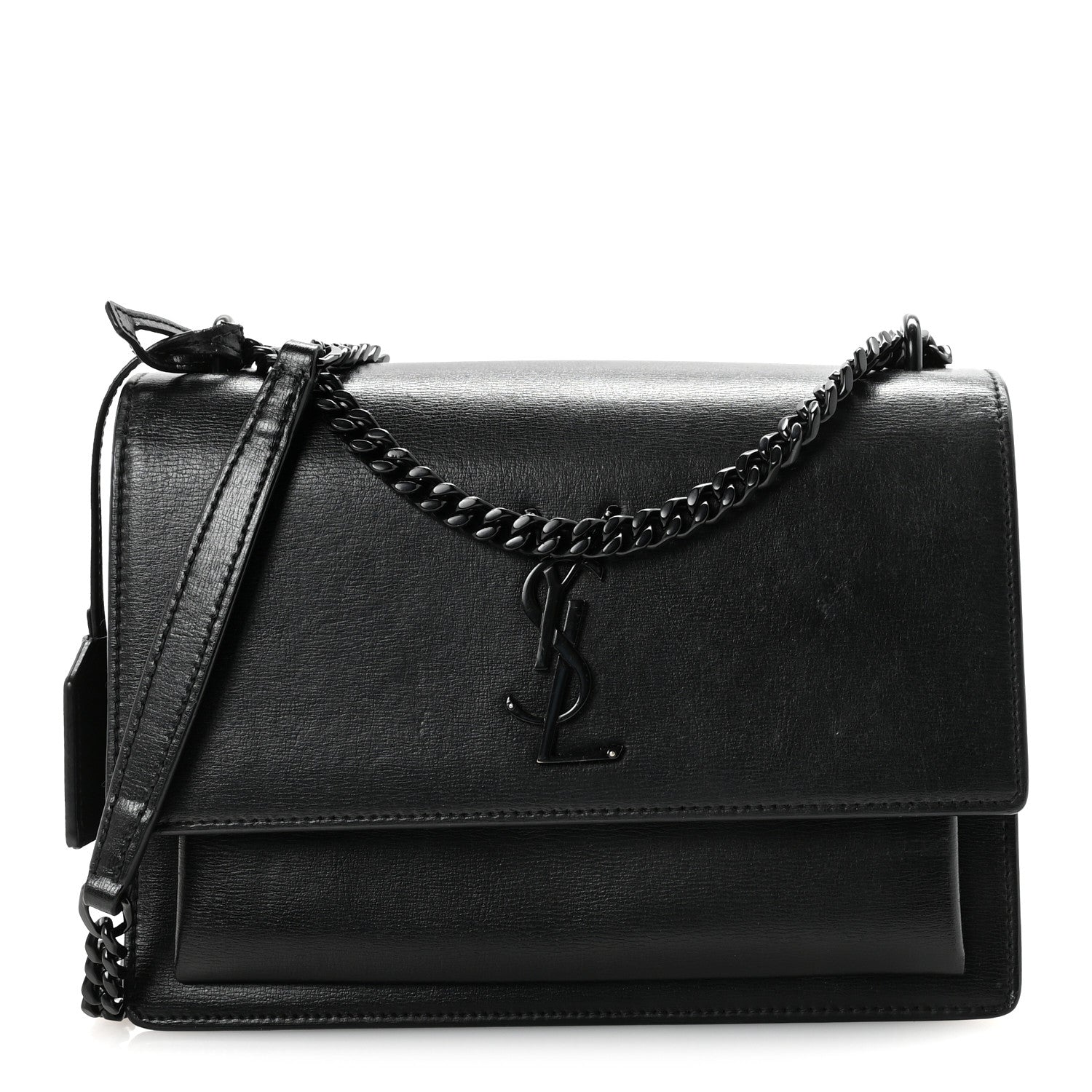 Saint Laurent Calfskin Medium Monogram Monochrome Sunset  Black 1 of 10