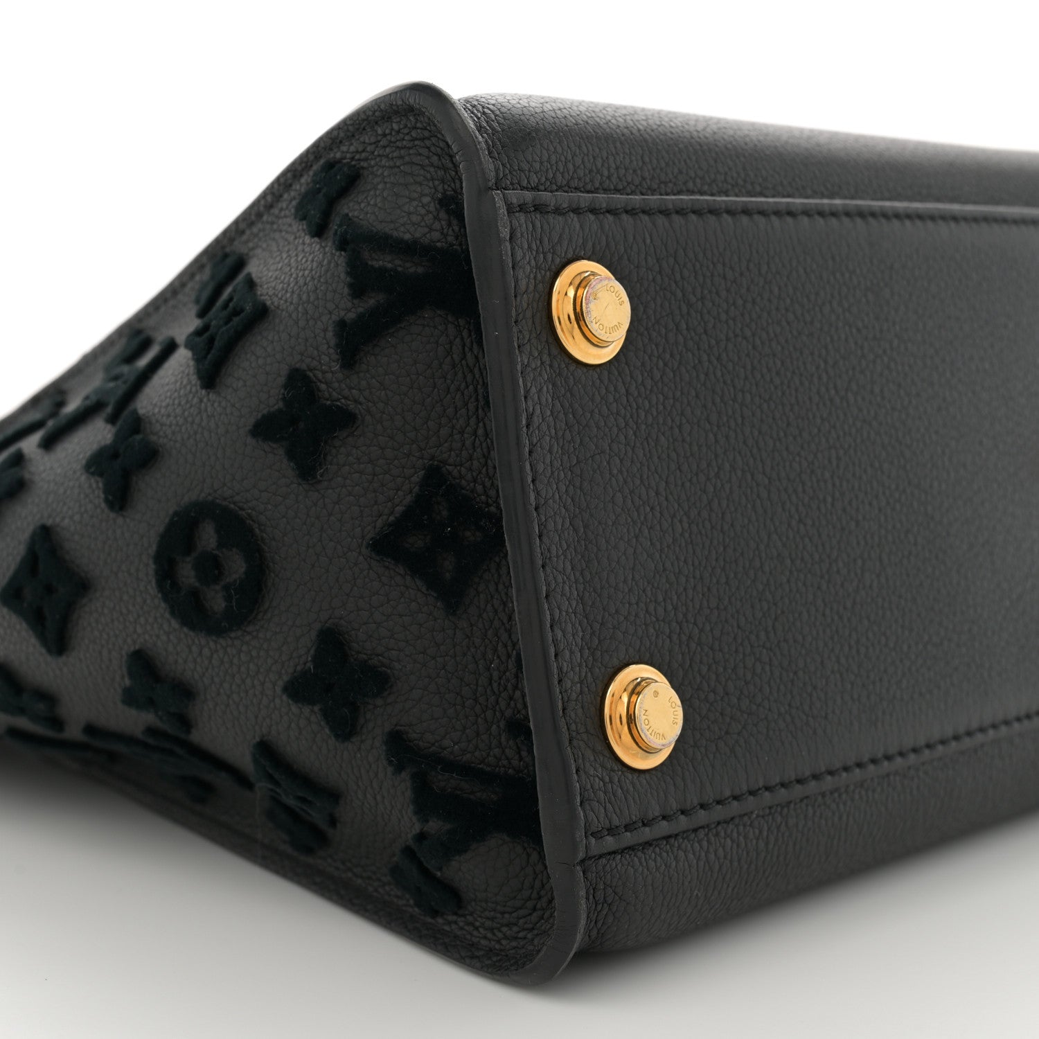Louis Vuitton Calfskin Monogram Tufting On My Side Black 8 of 13