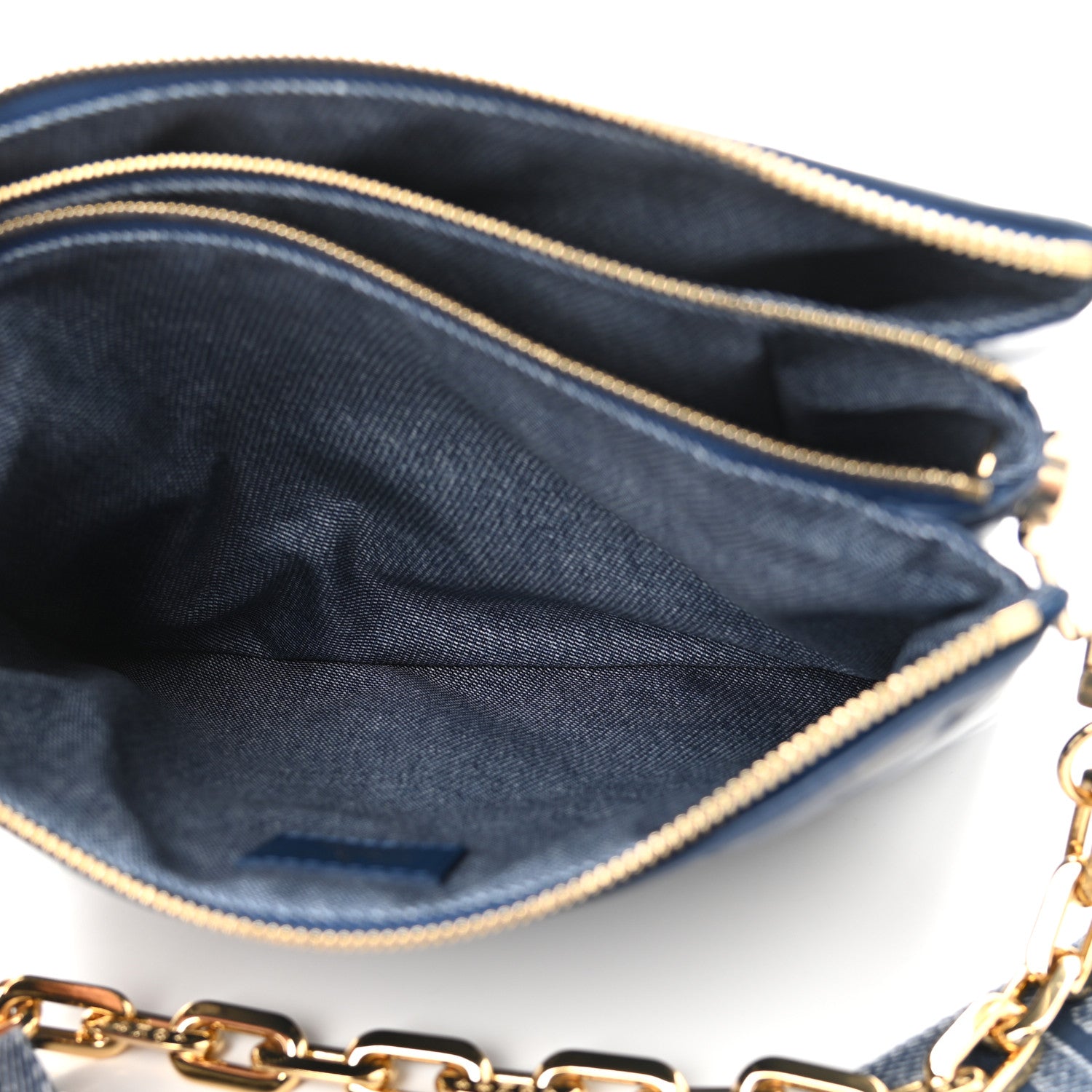 Louis Vuitton Lambskin Embossed Monogram Coussin PM Denim Blue 7 of 11