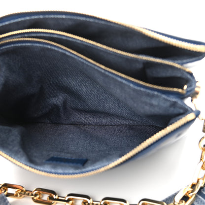 Louis Vuitton Lambskin Embossed Monogram Coussin PM Denim Blue 7 of 11