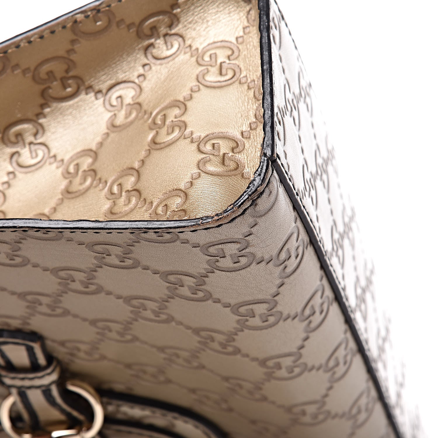Gucci GG Shine Guccissima Medium Emily Chain Shoulder Bag Gold 11 of 17