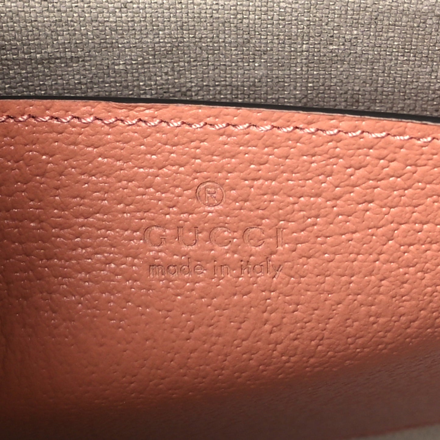 Monogram Textured Dollar Calfskin Ophidia Pouch Cloche Rose Pink