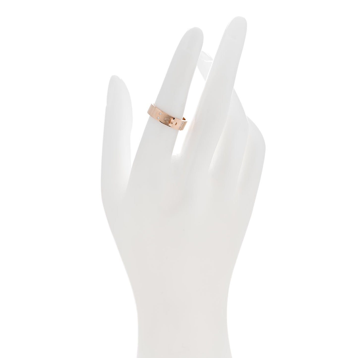 18K Rose Gold Diamond PM Kelly Ring 53 6.5
