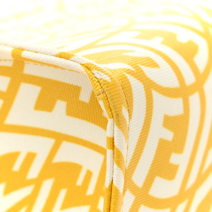 Fendi X SARAH COLEMAN Glazed Canvas Vitello King FF Vertigo Shopping Tote Bag Mimosa White 14 of 20