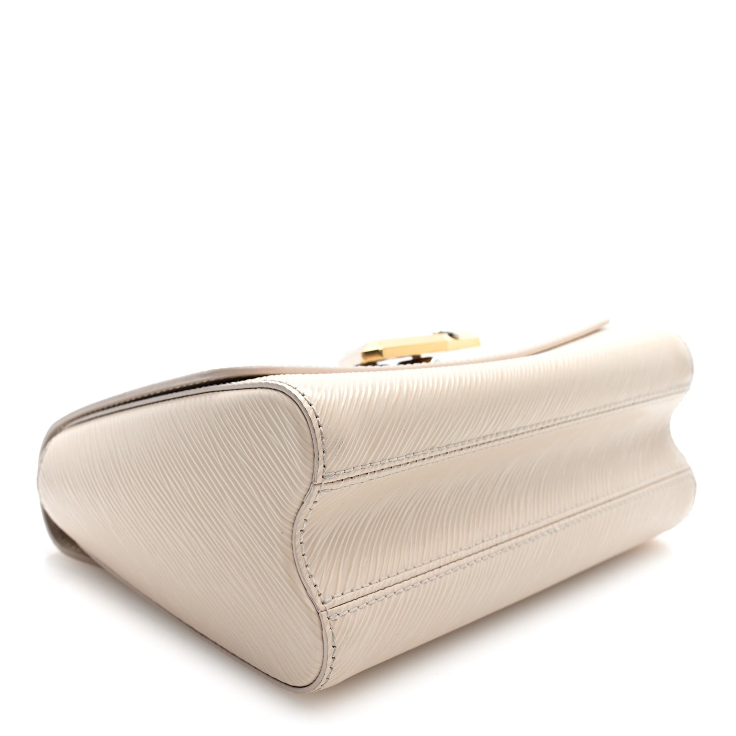 Epi Twist Monogram Flower Chain Shoulder Bag MM Quartz White