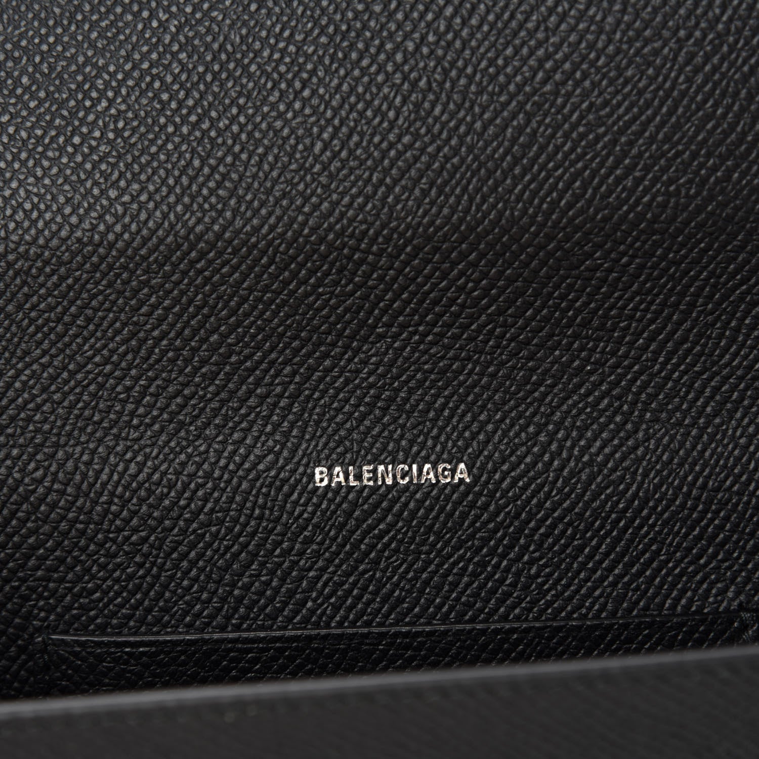 Balenciaga Grained Calfskin BB Phone Holder Wallet On Chain Black 8 of 10