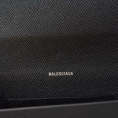 Balenciaga Grained Calfskin BB Phone Holder Wallet On Chain Black 8 of 10