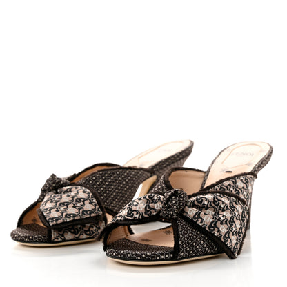 Fendi Jacquard FF Fabric Ffreedom Mules 36 Black 3 of 7