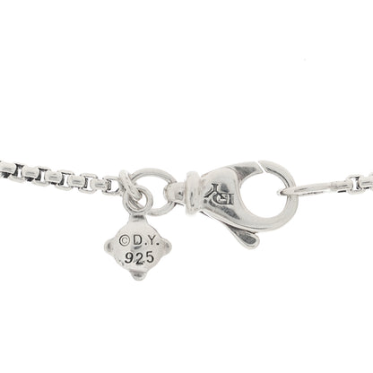 David Yurman Sterling Silver Diamond Initial L Charm Necklace 3 of 4