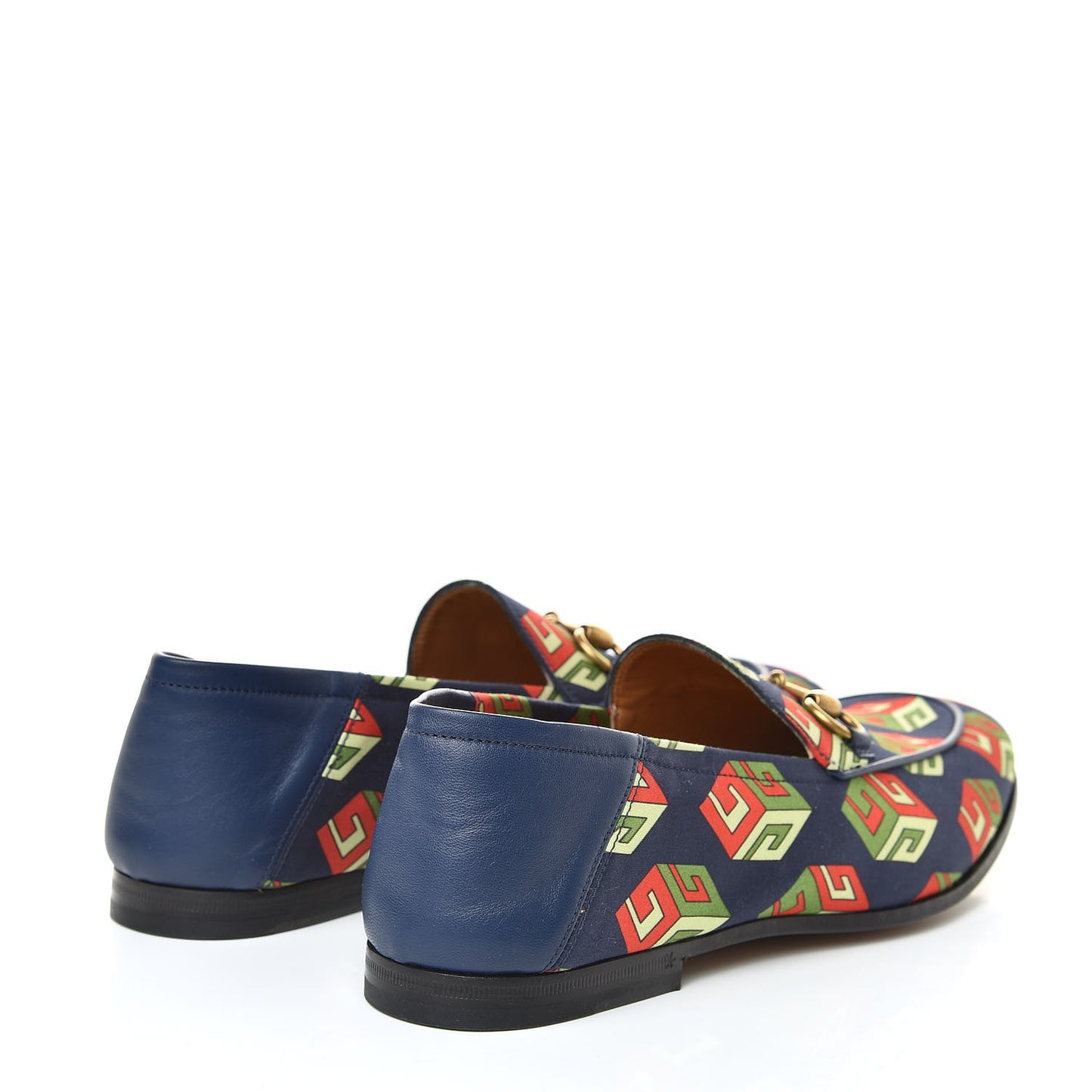 Satin Lambskin Mini GG Wallpaper Mens Brixton Horsebit Loafers 7.5 Royal Blue Blue Agata