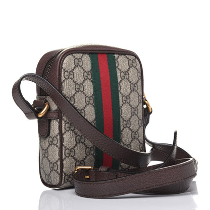 Gucci GG Supreme Monogram Web Mini Ophidia Messenger Brown 4 of 11