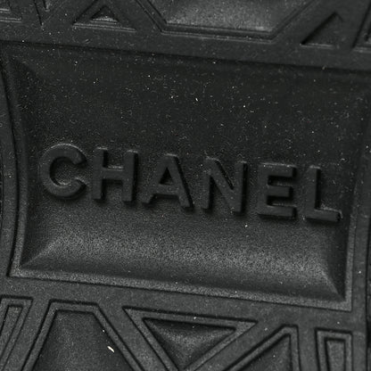 Chanel Fabric Suede Calfskin CC Sneakers 38 Grey 7 of 9