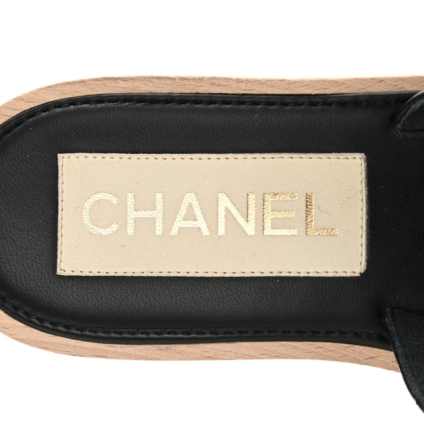 Lambskin Quilted CC Wedge Sandals 37 Black