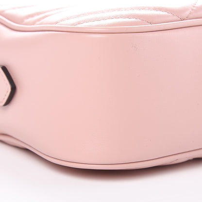Gucci Calfskin Matelasse Small GG Marmont Chain Shoulder Bag Perfect Pink 8 of 9