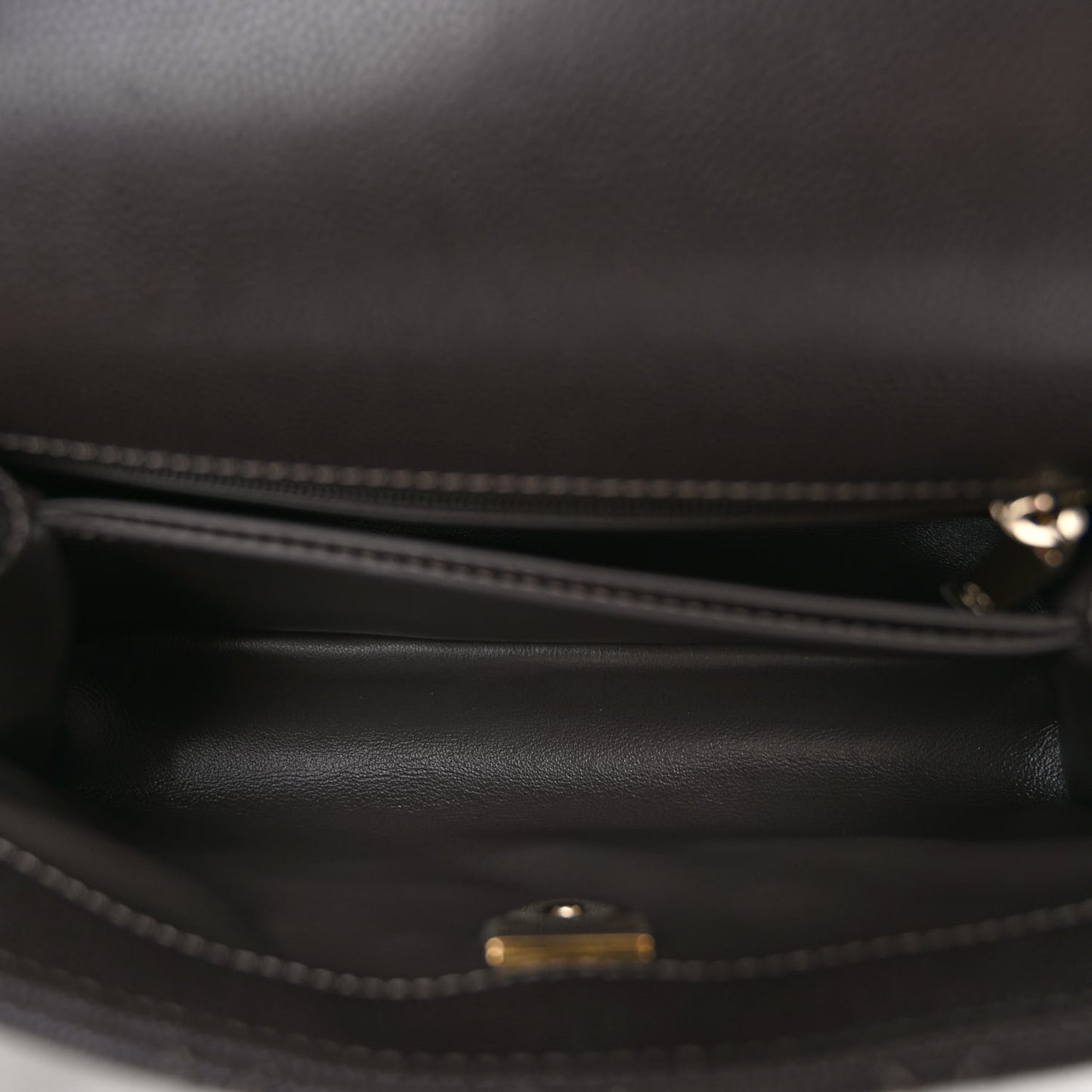 Caviar Quilted Mini Coco Chain Handle Flap Dark Brown