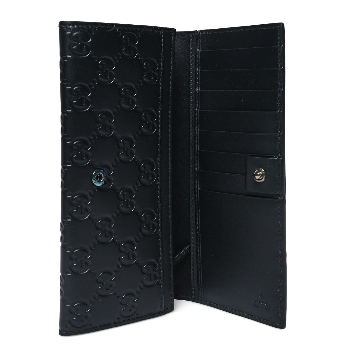 Gucci Guccissima Avel Continental Flap Wallet Black 5 of 9