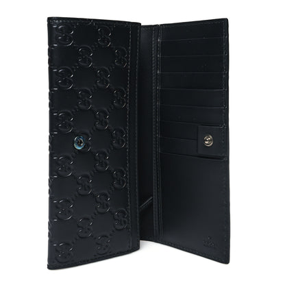 Gucci Guccissima Avel Continental Flap Wallet Black 5 of 9