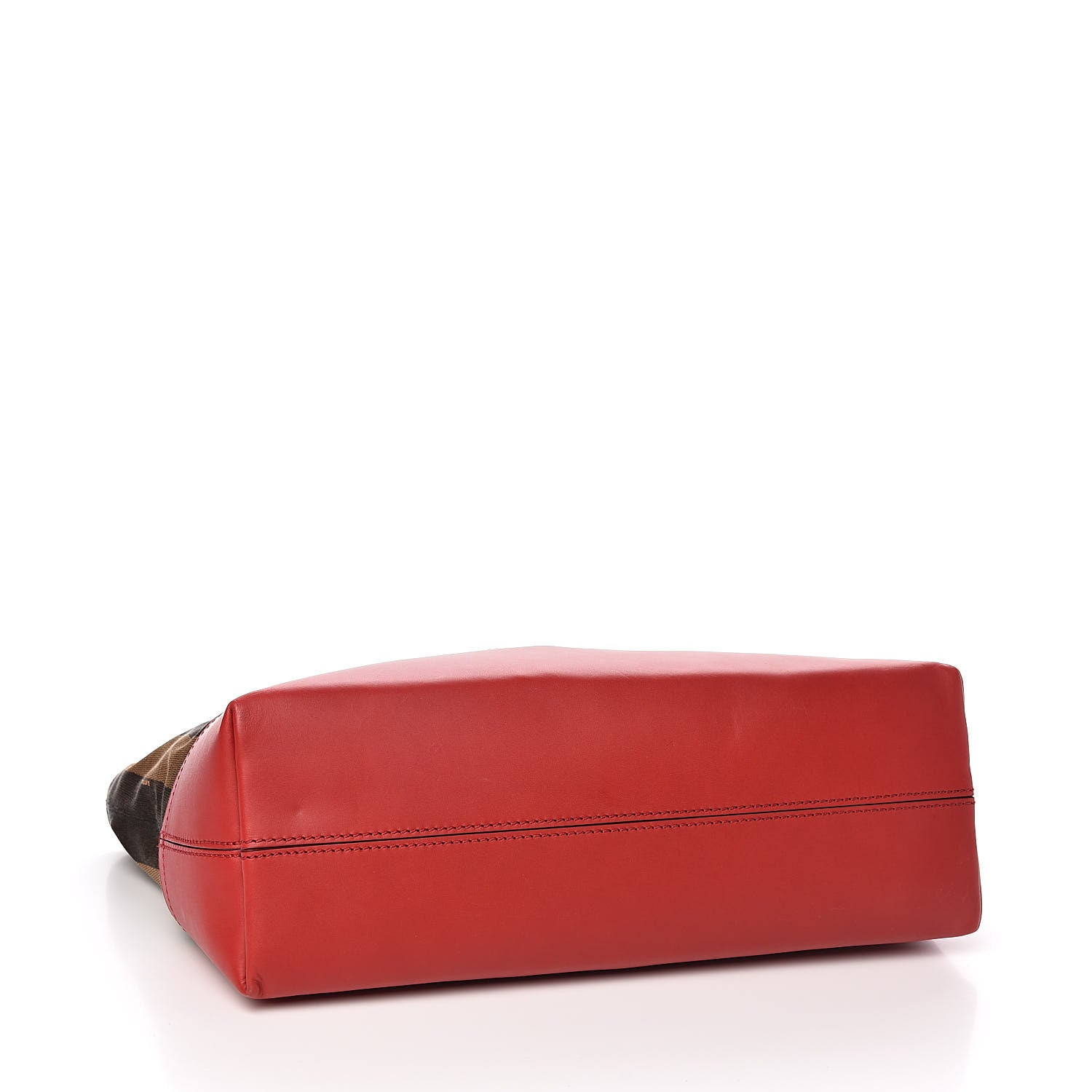 Fendi Pequin Cuoio Vegetale Medium Roll Tote Tobacco Rosso Blue Mirto Miele 4 of 10