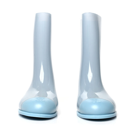 Chanel Rubber Rain Boots 38 Light Blue 2 of 8