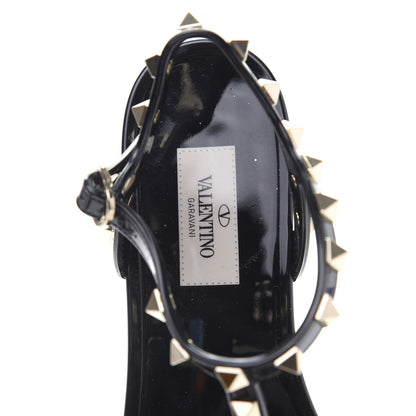 Valentino Garavani PVC Jelly Rockstud Caged Sandals 39 Black 6 of 7