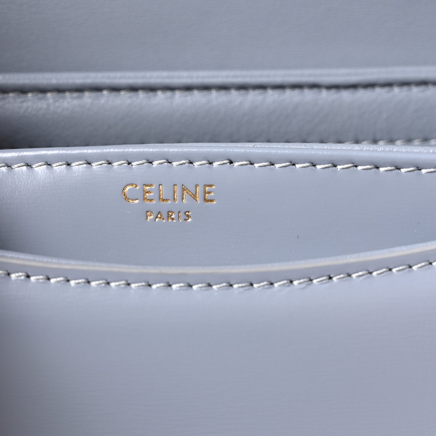 Shiny Calfskin Teen Besace Blue Grey