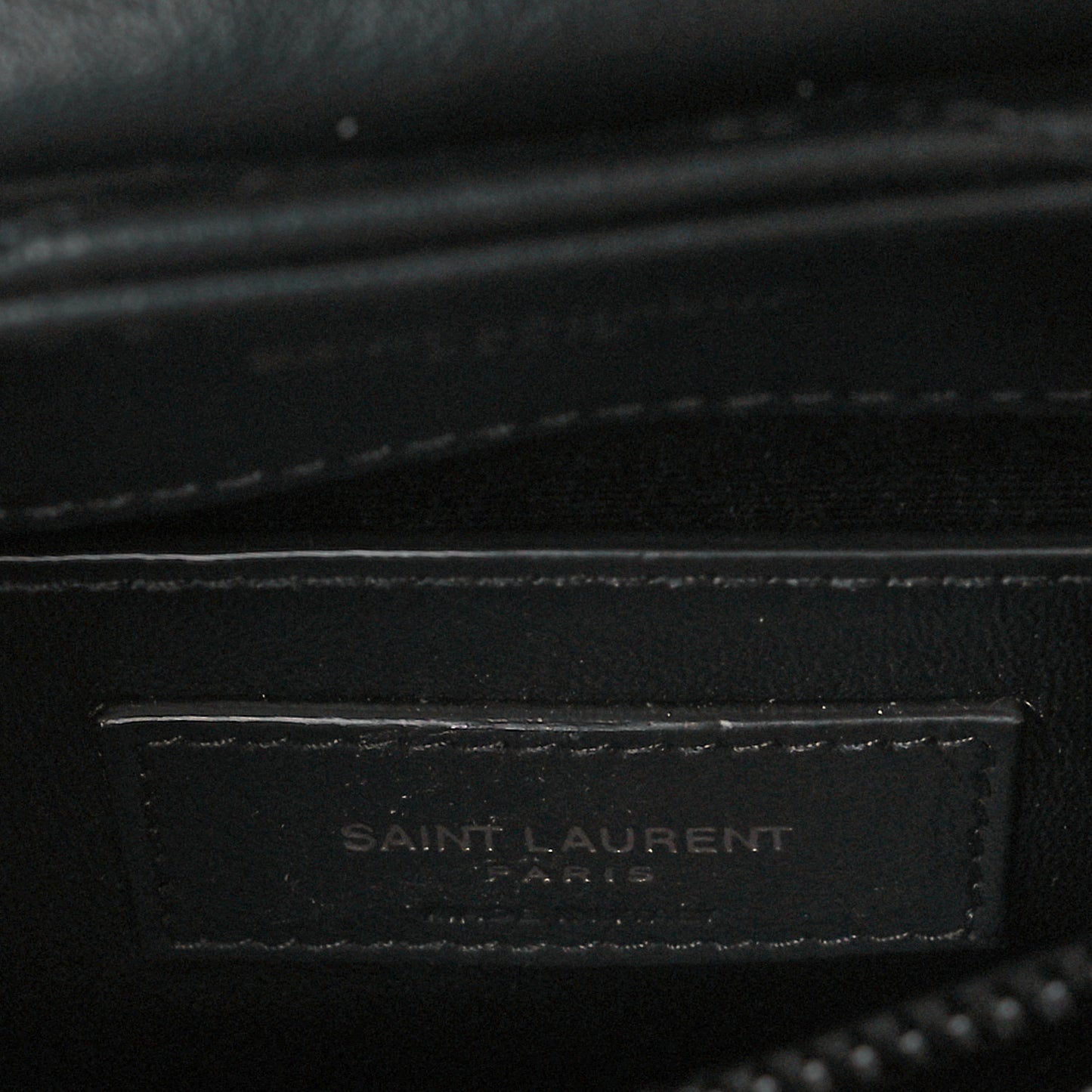 Calfskin Y Quilted Monogram Monochrome Small Loulou Chain Satchel Black