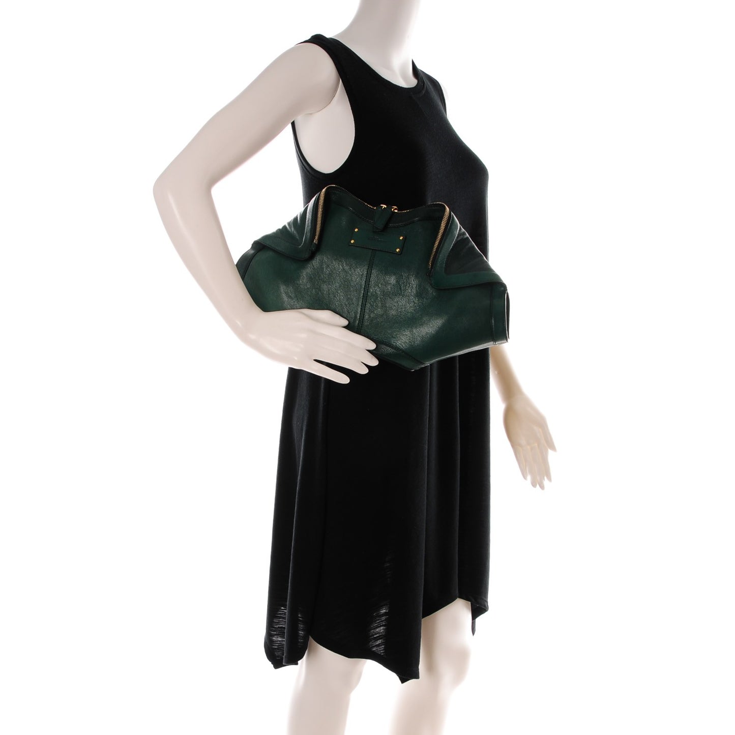 Calfskin De Manta Clutch Dark Green