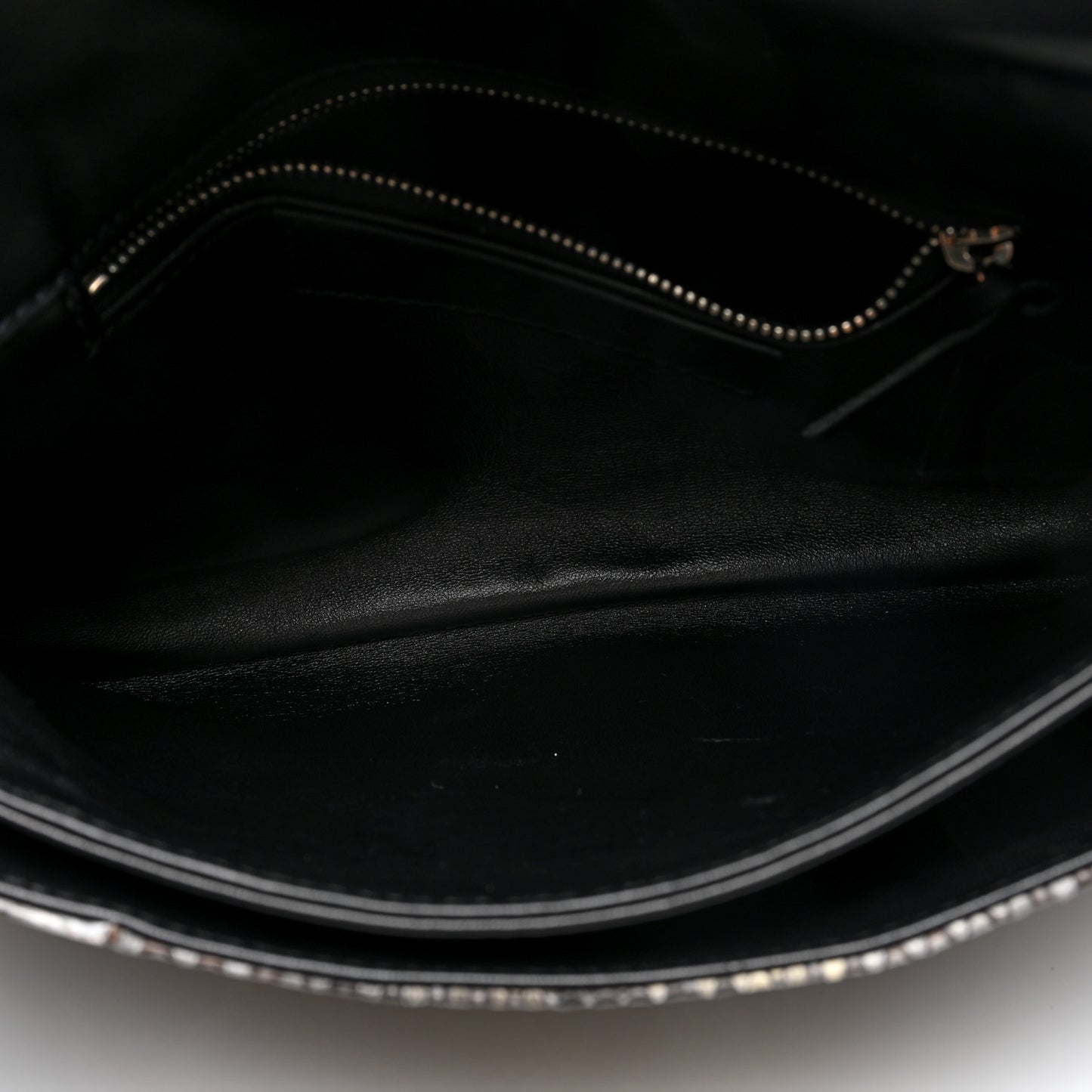 Snakeskin Classic Silver Hardware Envelope Strap Clutch