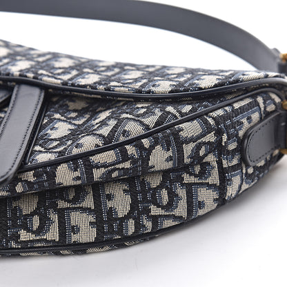 Christian Dior Oblique Saddle Bag Blue 12 of 15
