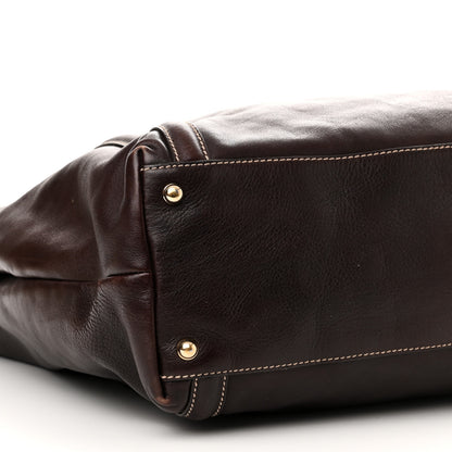 Gucci Calfskin Large Britt Shoulder Bag Dark Brown 9 of 10