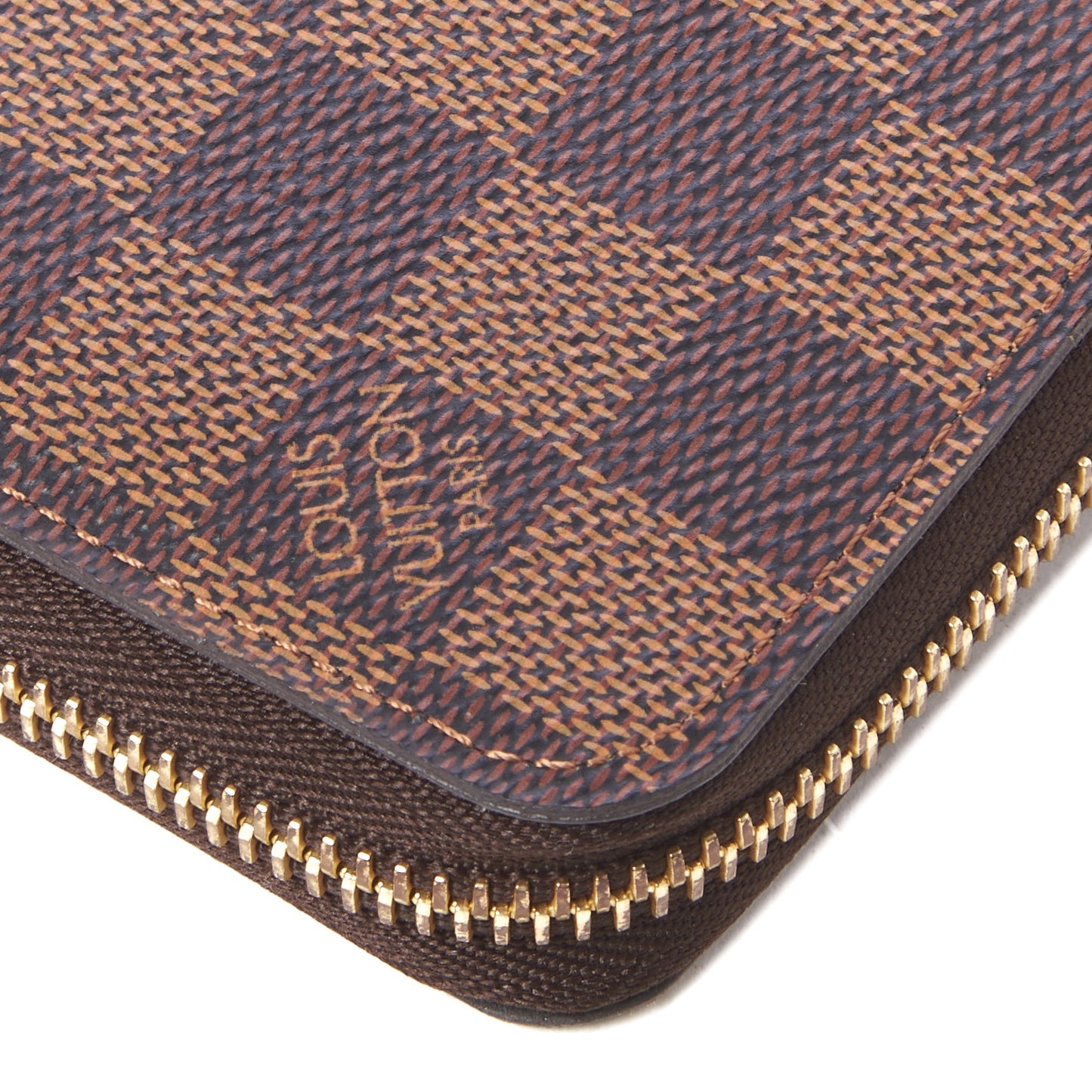 Damier Ebene Zippy Wallet Rose Ballerine