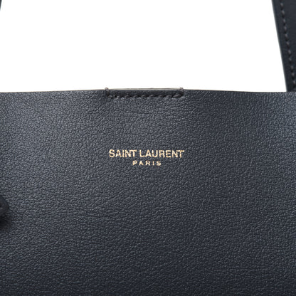 Saint Laurent Calfskin Large Shopping Tote Navy 17 of 22