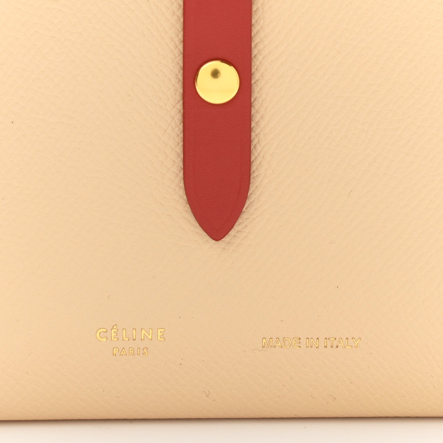 Celine Grained Calfskin Medium Multifunction Strap Wallet Powder Red 6 of 7