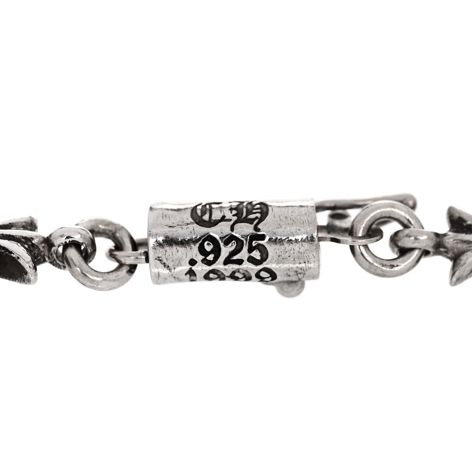 Chrome Hearts Sterling Silver Tiny E CH Plus Bracelet 1597799
