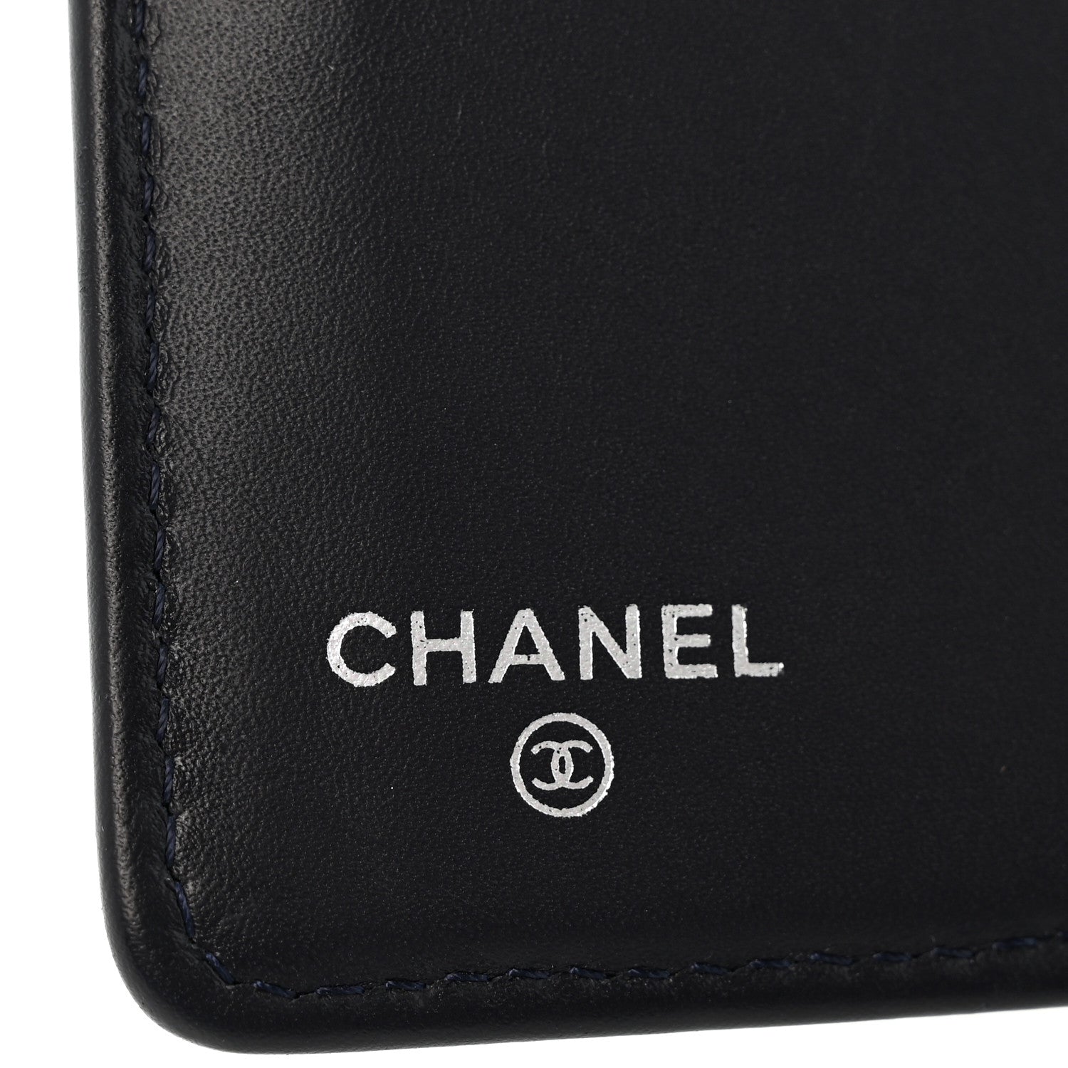 Chanel Caviar Quilted Yen Wallet Dark Blue 6 of 11