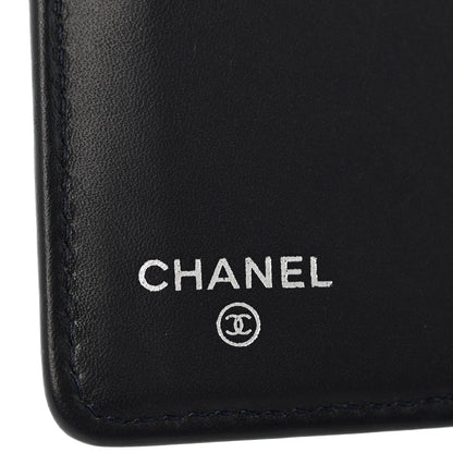 Chanel Caviar Quilted Yen Wallet Dark Blue 6 of 11