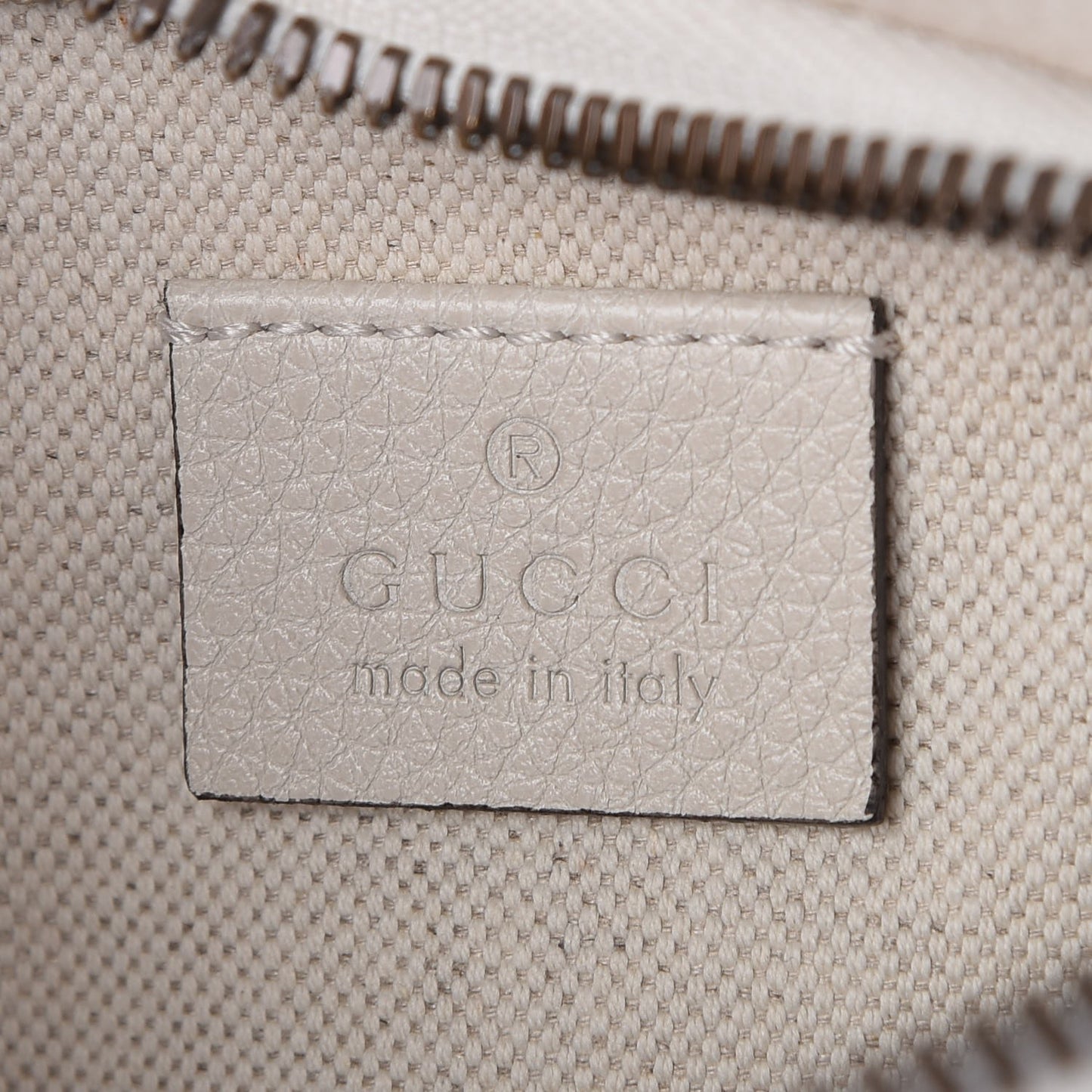 Grained Calfskin Small Logo Belt Bag White