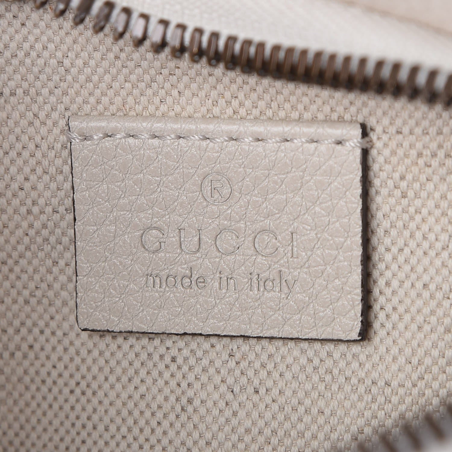 Gucci Grained Calfskin Small Logo Belt Bag White 6 of 7