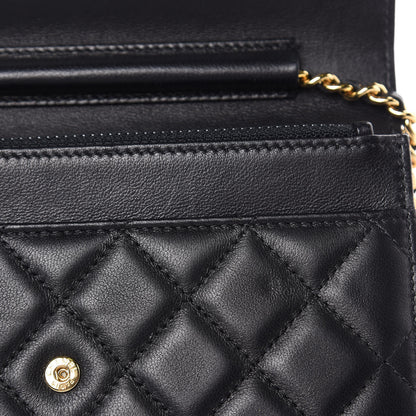 Chanel Lambskin Quilted Egyptian Amulet Wallet On Chain WOC Black 11 of 11