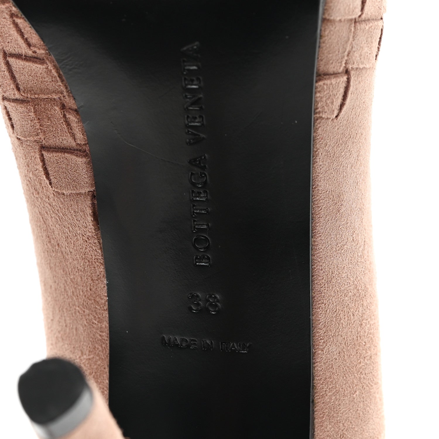 Bottega Veneta Suede Intrecciato Pumps 38 Pink 7 of 9