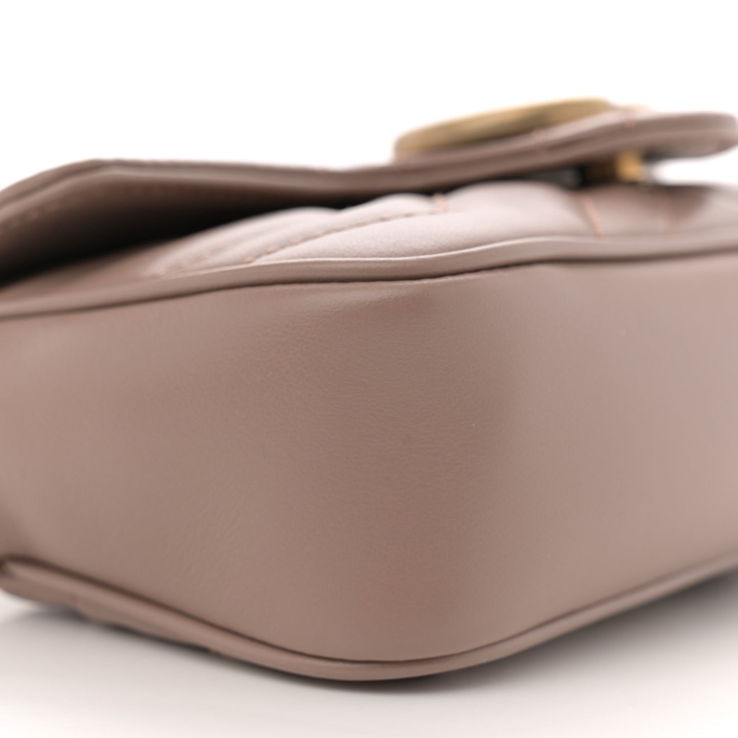 Calfskin Matelasse Super Mini GG Marmont Shoulder Bag Porcelain Rose