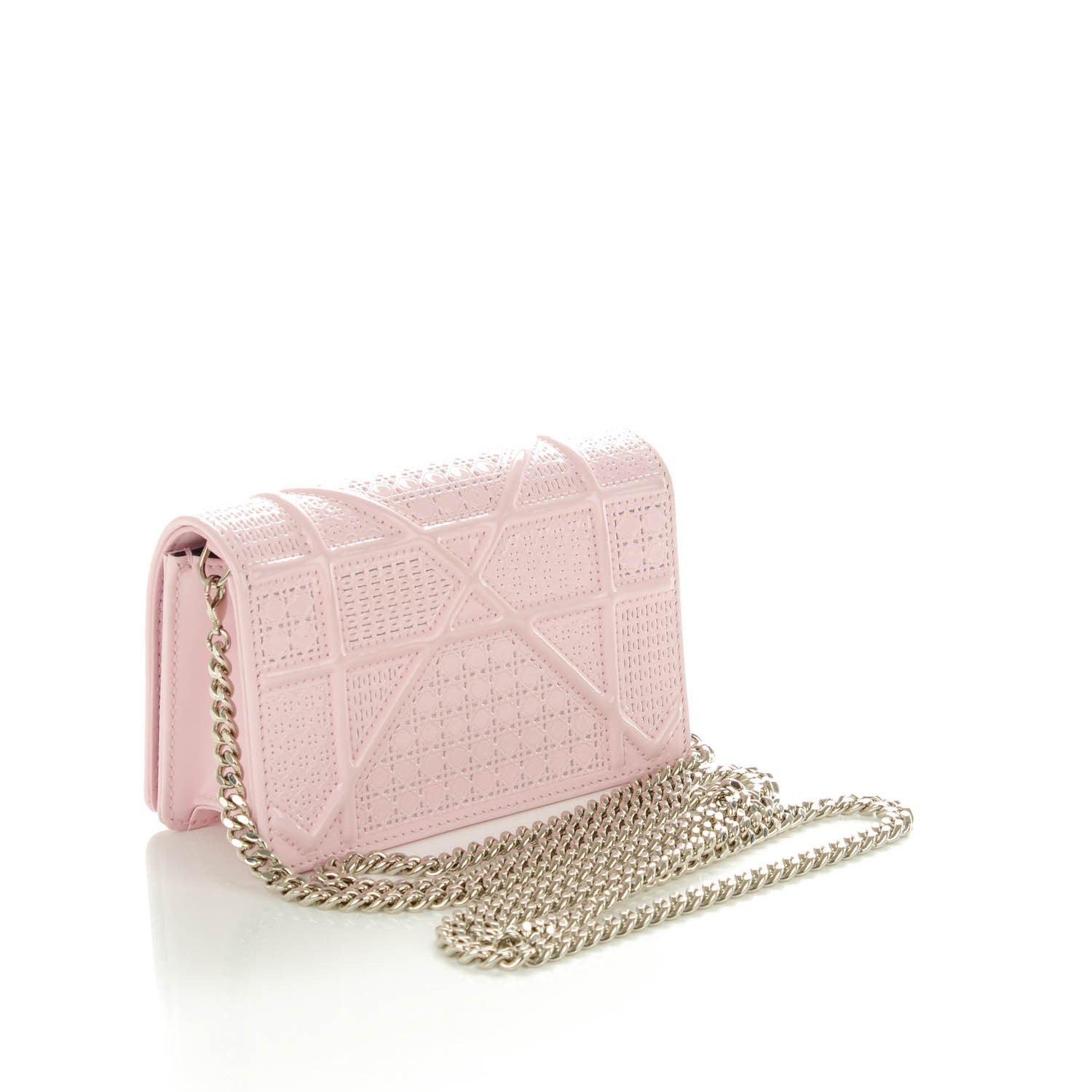 Christian Dior Patent Micro-Cannage Baby Diorama Flap Bag Pale Pink 3 of 6
