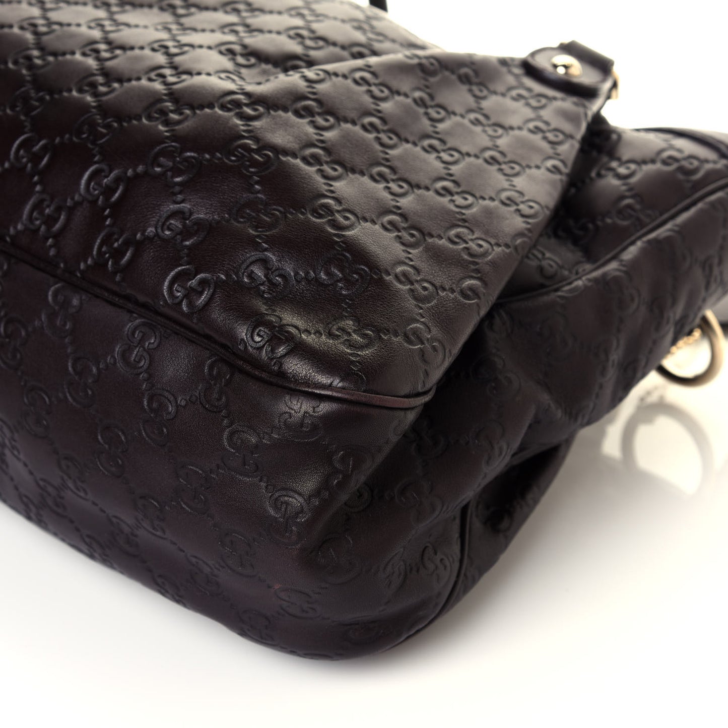 Guccissima Medium Sukey Top Handle Tote Chocolate
